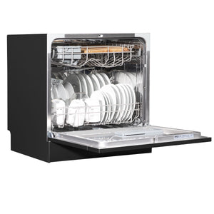 Baridi Tabletop Dishwasher 8 Place Settings 8L Capacity - Black