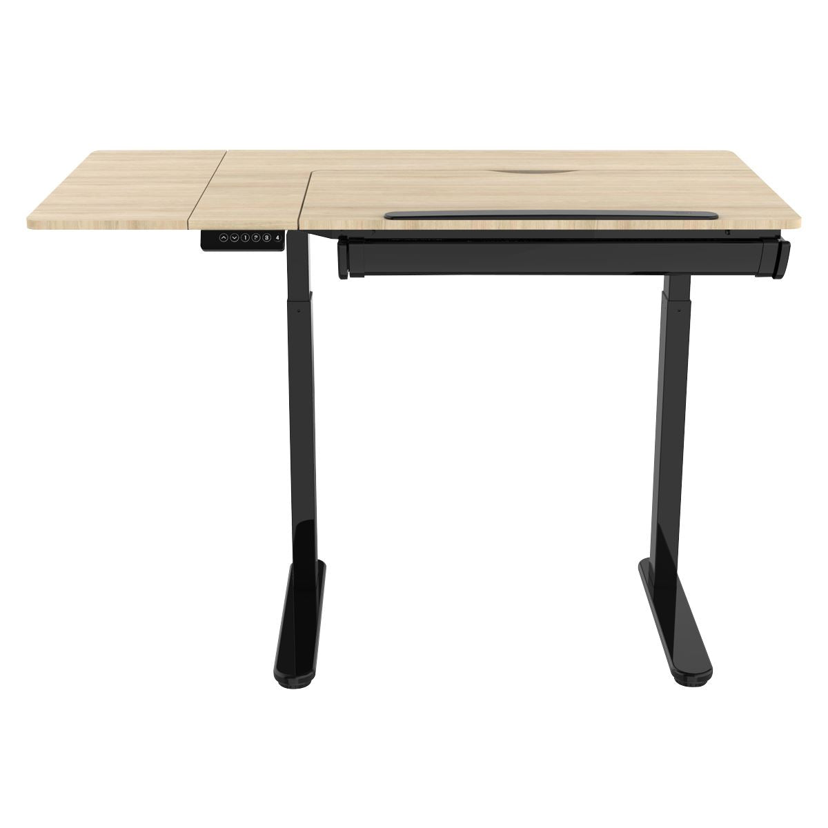 Dellonda Single Motor Ultra-Quiet Electric Adjustable Drawing Table with 40° Tilt, Drawer & Side Table