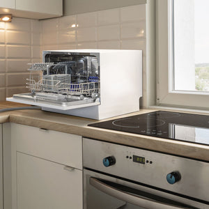 Baridi Tabletop Dishwasher 6 Place Settings 6.5L Capacity - White