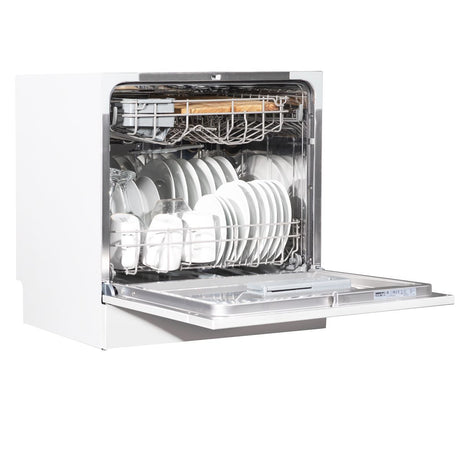 Baridi Tabletop Dishwasher 8 Place Settings 8L Capacity - White
