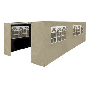 Dellonda Beige Premium Side Walls/Doors/Windows for Gazebo/Marquee, Fits 3 x 6m Models