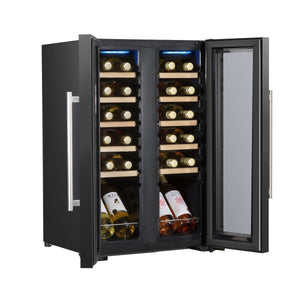 Baridi 24 Bottle Dual Zone Wine Fridge & Cooler