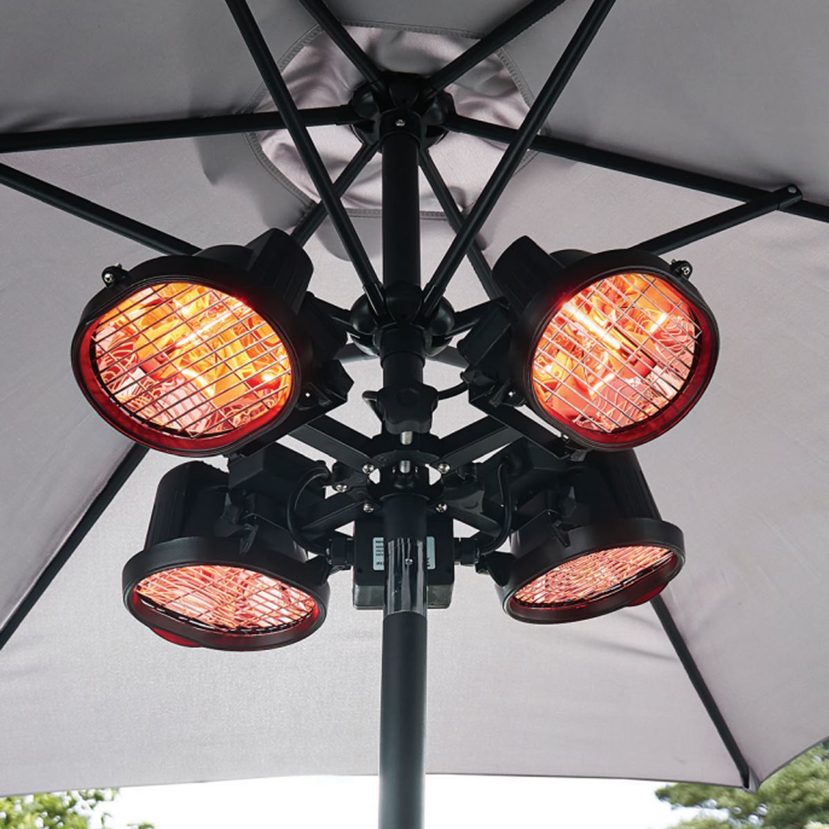 Dellonda Folding Parasol / Gazebo Infrared Heater 1800w 230v
