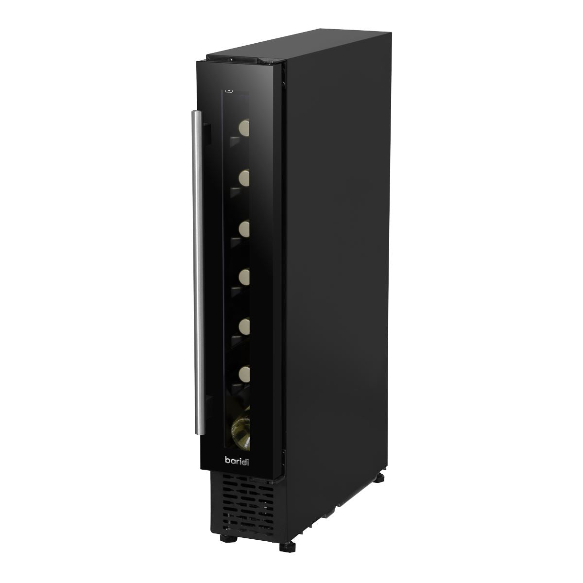 Baridi Extra-Slim 7 Bottle Wine Fridge & Cooler 15cm - Black