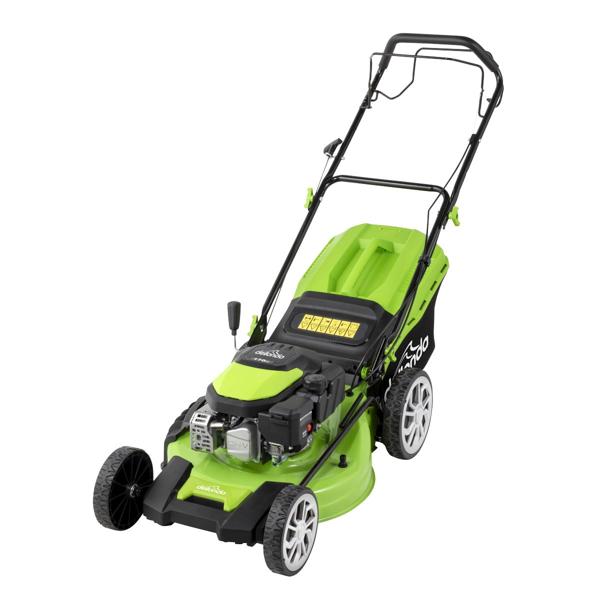 Dellonda Self-Propelled Petrol Lawnmower Grass Cutter with Height Adjustment & Grass Bag 170cc 20"/51cm 4-Stroke Engine