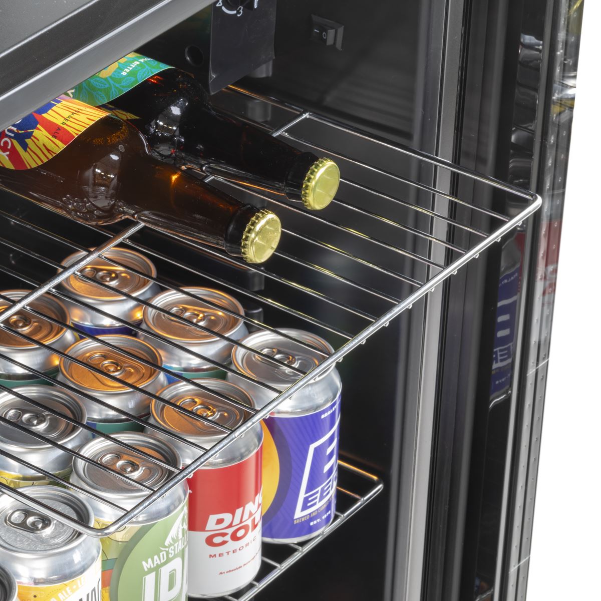 Baridi Wine, Beer & Drinks Fridge 85L Capacity - Stainless Steel