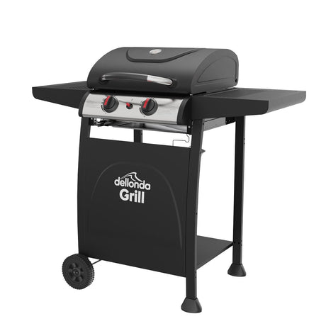 Dellonda 2 Burner Gas BBQ Grill with Piezo Ignition & Thermometer