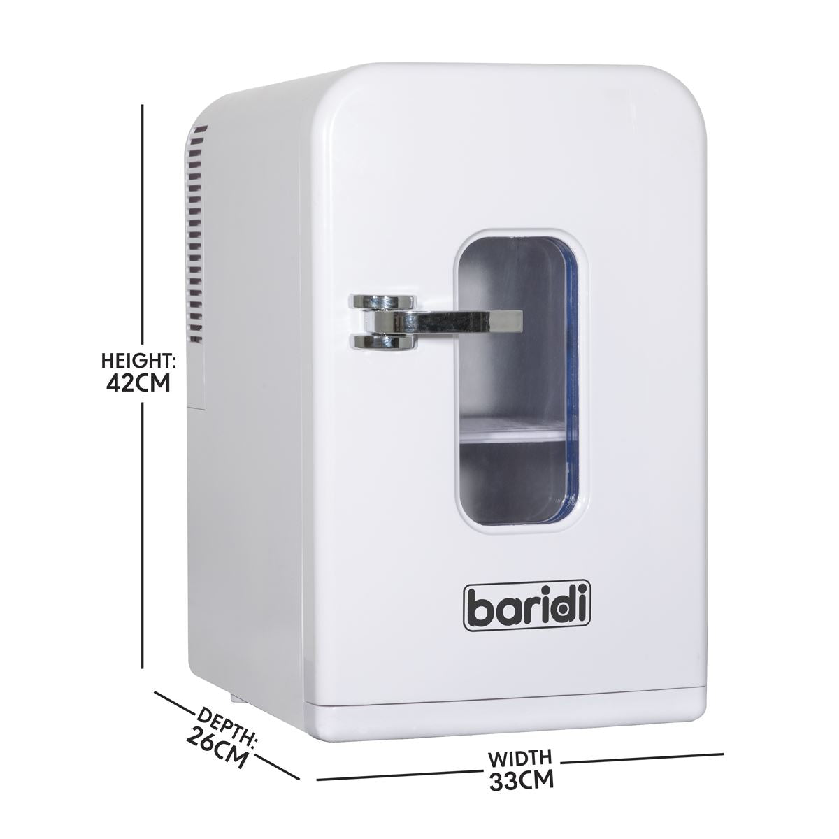 Baridi Mini Fridge/Warmer 15L Capacity 12V/230V - White