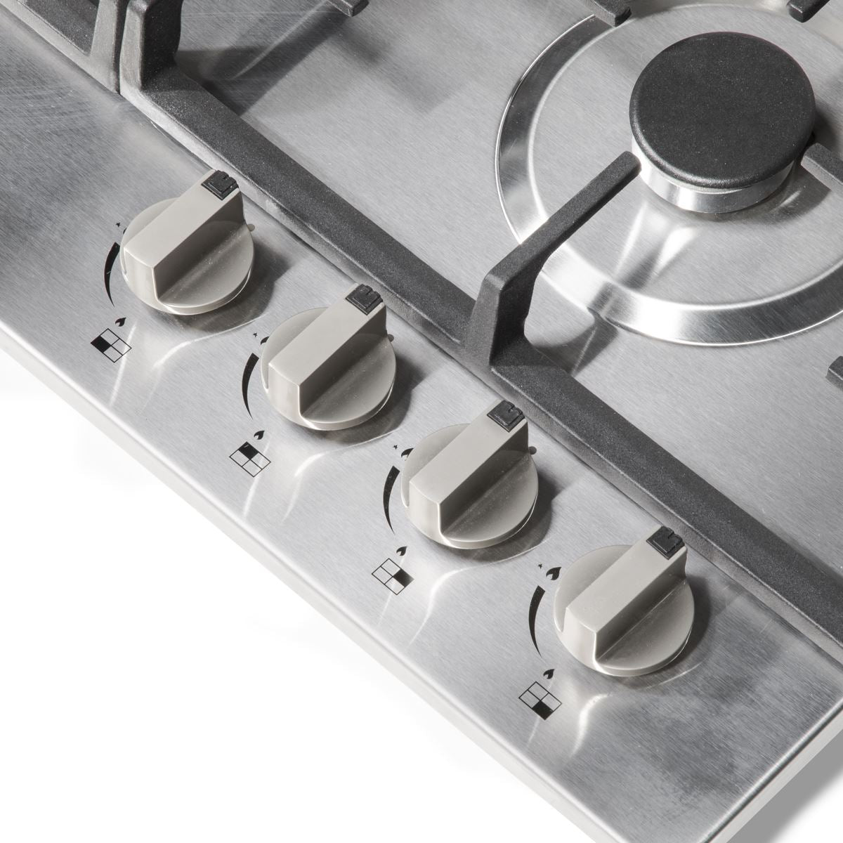 Baridi Gas Hob with 4 Cooking Zones 60cm - Stainless Steel