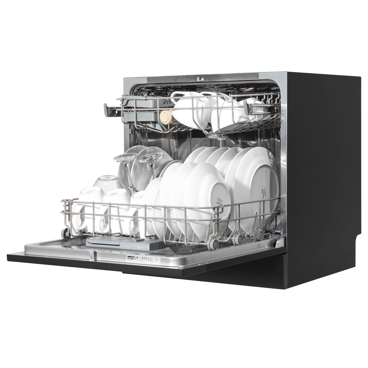Baridi Tabletop Dishwasher 8 Place Settings 8L Capacity - Black