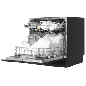 Baridi Tabletop Dishwasher 8 Place Settings 8L Capacity - Black