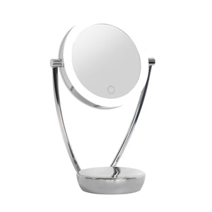 Dellonda Freestanding Double-Sided LED Vanity Mirror 7.5"