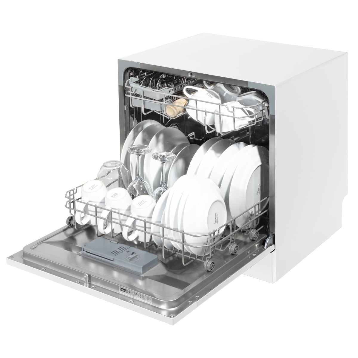 Baridi Tabletop Dishwasher 8 Place Settings 8L Capacity - White