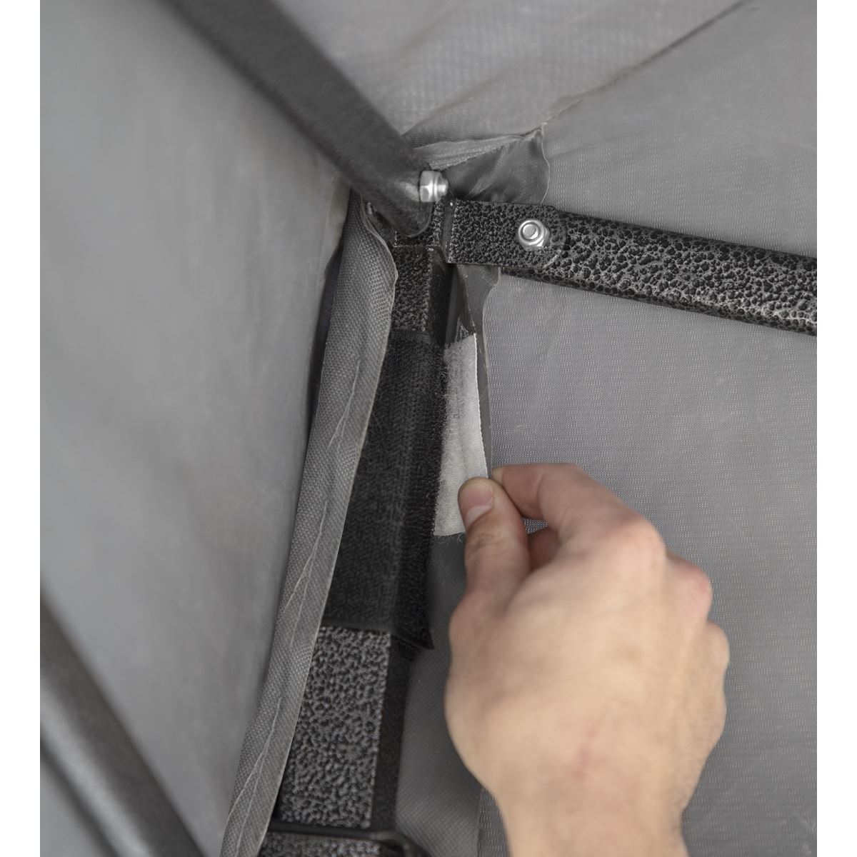 Dellonda Grey Premium 3 x 3m Pop-Up Gazebo, PVC Coated, Water Resistant Fabric, Supplied with Carry Bag & Accesories
