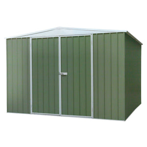 Dellonda Galvanized Steel Storage Shed with Apex Style Roof 300 x 300 x 220cm - Green