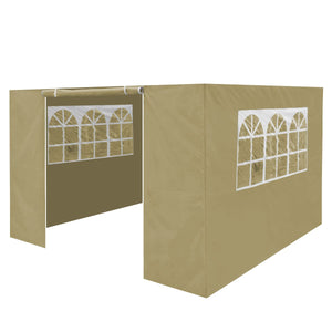 Dellonda Beige Premium Side Walls/Doors/Windows for Gazebo/Marquee, Fits 2 x 2m Models